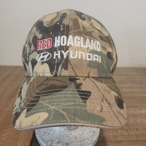 Vintage Camo Red Hoagland Hyundai Embroided Logo Dealership Hat Cap Adjustable